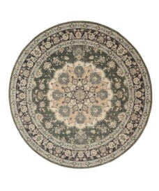 Tappeto da esterno rotondo vintage - Valenca Nova verde scuro - overzicht, thumbnail