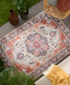 Tappeto da esterno vintage - Valenca Fino verde/blu - sfeer