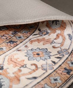 Tappeto da esterno vintage ovale - Valenca Fino oro/blu