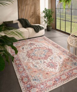 Tappeto da esterno vintage - Valenca Fino crema/rosso - sfeer