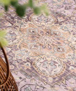 Tappeto da esterno vintage - Valenca Fino viola/rosa