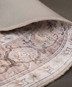 Tappeto da esterno rotondo vintage - Valenca Fino grigio chiaro/beige