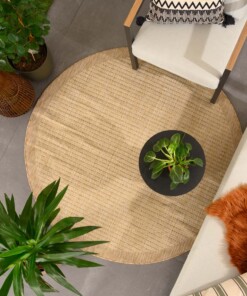 Tappeto da esterno rotondo - Coastal beige - sfeer