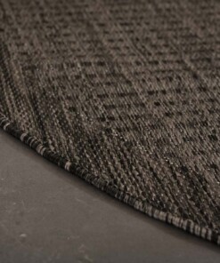 Tappeto da esterno rotondo - Coastal nero - close up, thumbnail