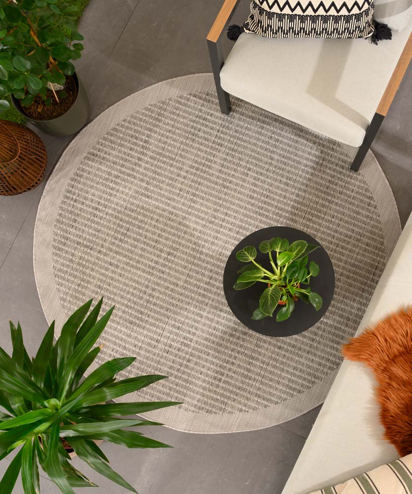 Tappeto da esterno rotondo - Coastal grigio - sfeer Tappeto da esterno rotondo - Coastal grigio - sfeer