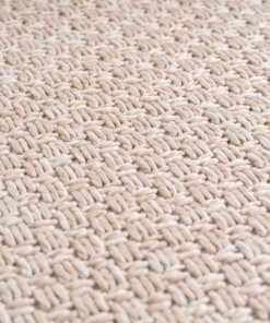 Tappeto da balcone effetto juta - Alvra Base beige - close up, thumbnail