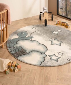 Tappeto bambini rotondo orso - Dreams blu - sfeer