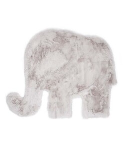 Tappeto per bambini soffice Elefante - soffice Grigio chiaro - overzicht