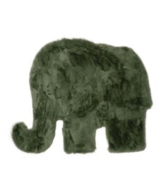 Tappeto per bambini soffice Elefante - soffice Verde oliva - overzicht, thumbnail