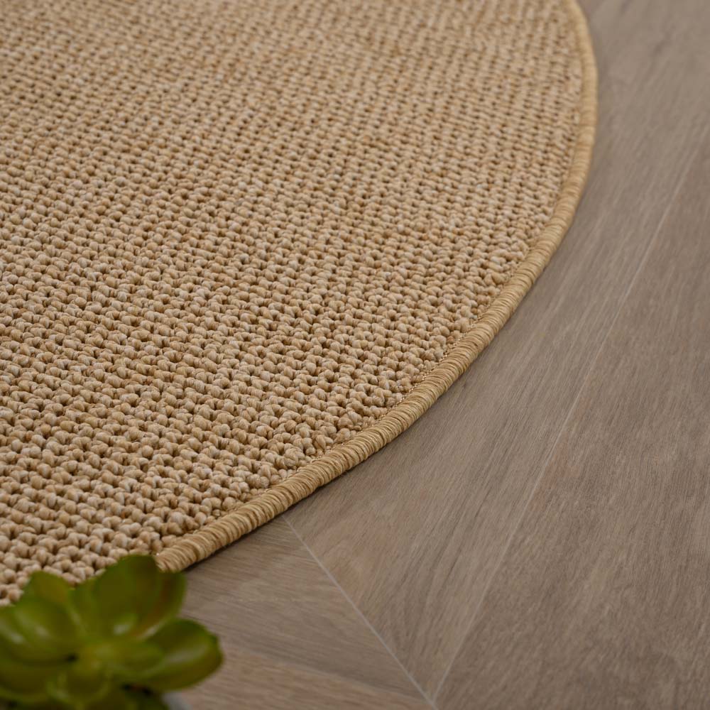 Tappeto rotondo pelo corto - Loom beige - close up Tappeto rotondo pelo corto - Loom beige - close up