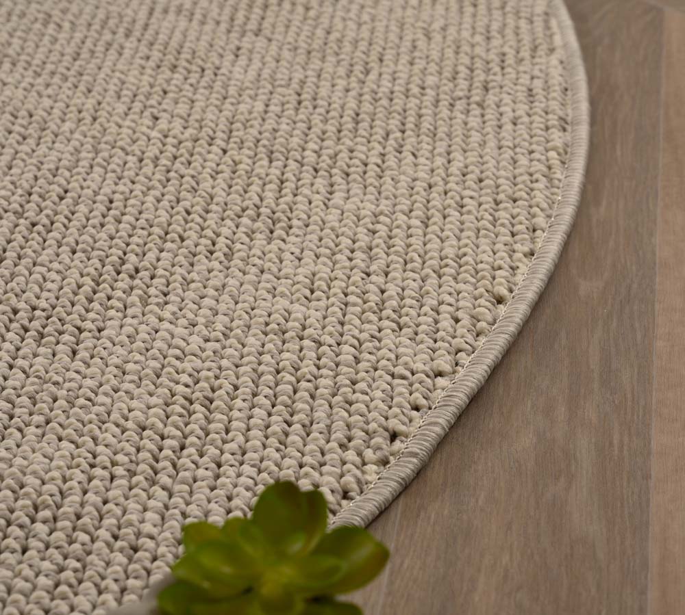 Tappeto rotondo pelo corto - Loom argento - close up Tappeto rotondo pelo corto - Loom argento - close up