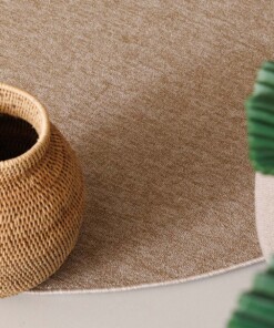 Tappeto rotondo bouclé Lush - Beige
