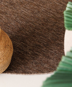 Tappeto rotondo bouclé Lush - Marrone