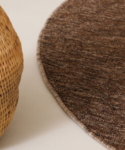 Tappeto rotondo bouclé Lush - Marrone