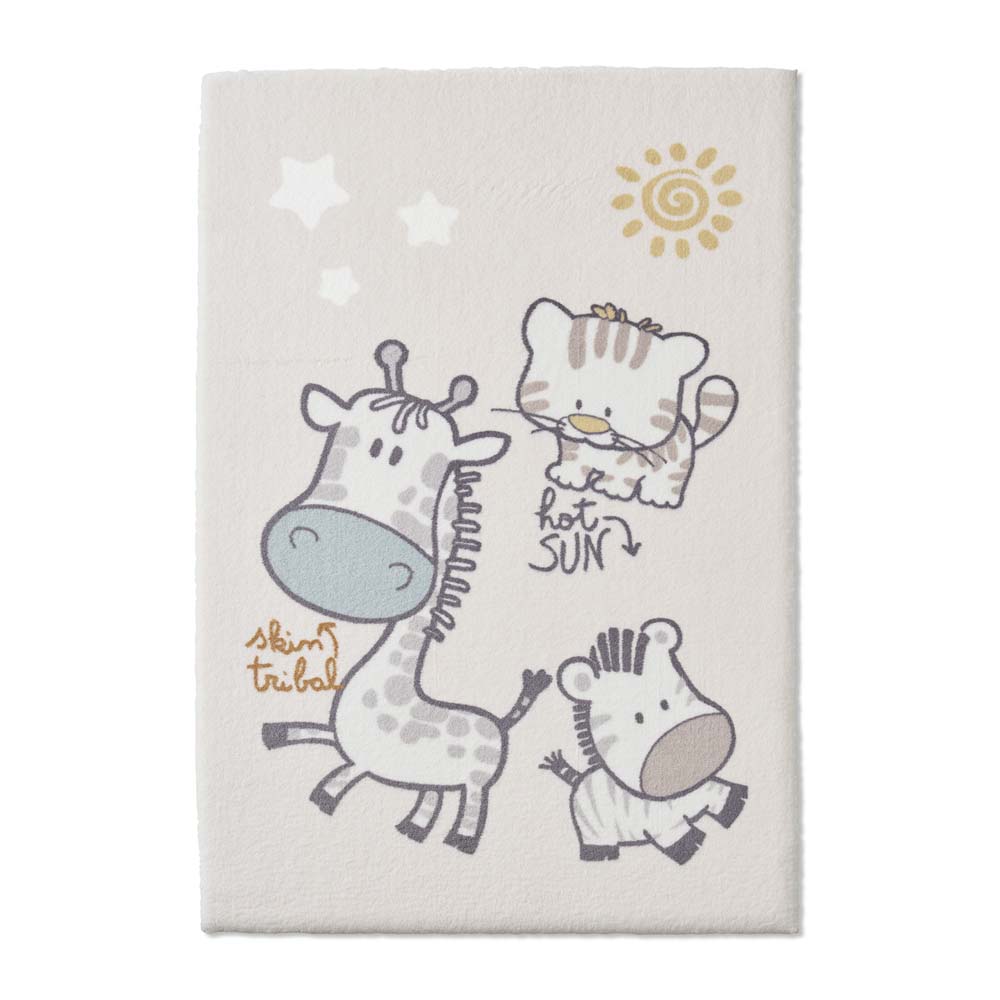 Tappeto bambini giungla - Animigo crema/multi - overzicht Tappeto bambini giungla - Animigo crema/multi - overzicht