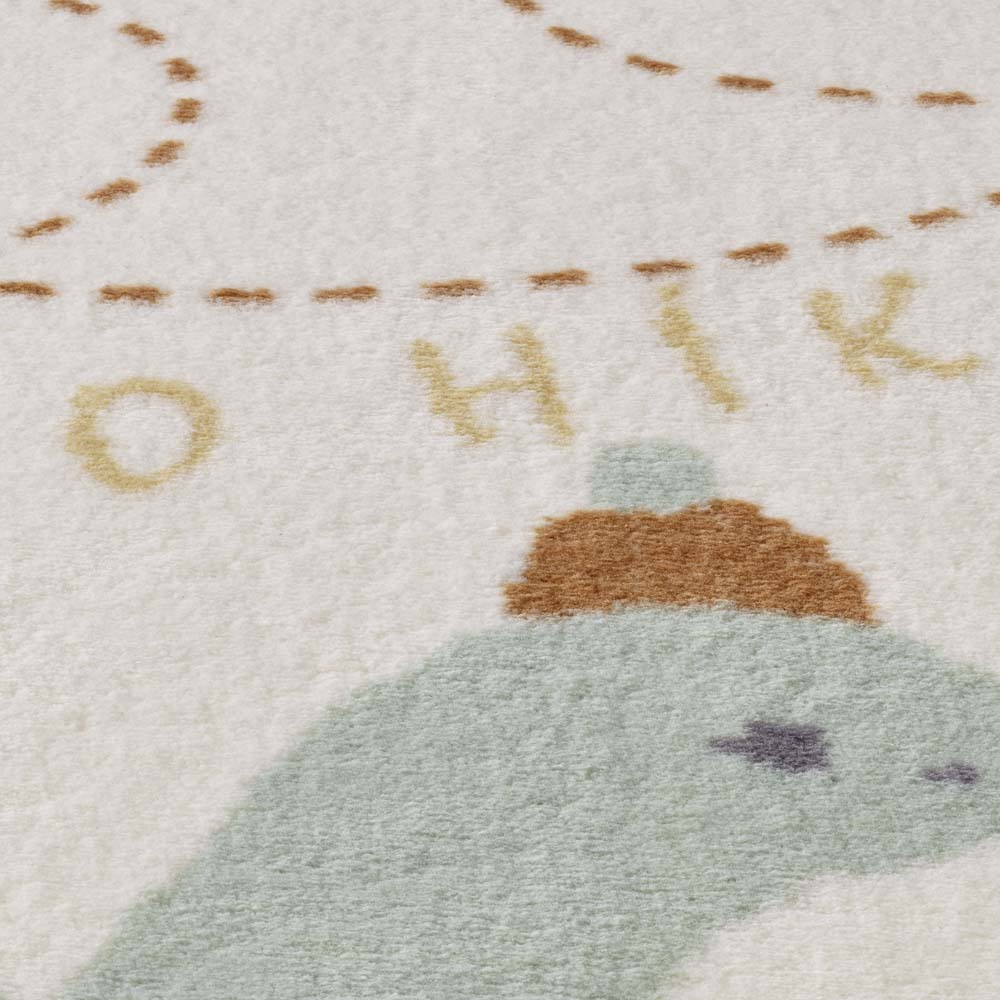 Tappeto bambini dinosauri - Animigo No.2 crema/multi - close up Tappeto bambini dinosauri - Animigo No.2 crema/multi - close up