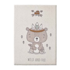 Tappeto bambini orso - Animigo crema/multi - overzicht, thumbnail