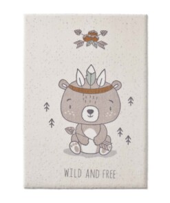 Tappeto bambini orso - Animigo crema/multi - overzicht