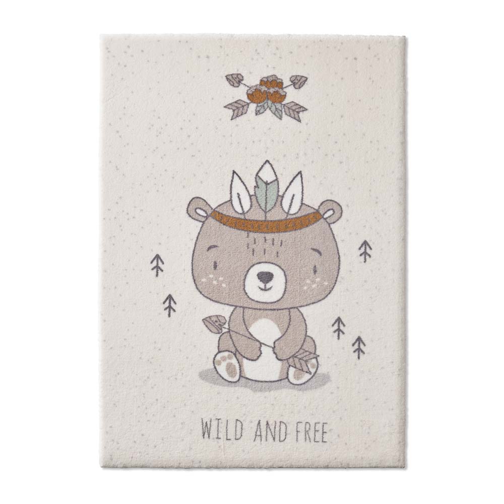 Tappeto bambini orso - Animigo crema/multi - overzicht Tappeto bambini orso - Animigo crema/multi - overzicht