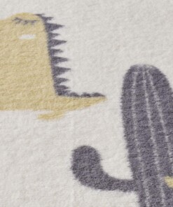 Tappeto bambini dinosauri - Animigo No.3 crema/multi - close up, thumbnail