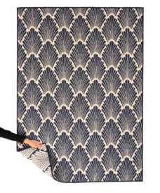 Tappeto da esterno Modern - Flip Scale Blu scuro - overzicht, thumbnail