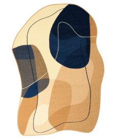 Tappeto Forma naturale - Ease Stone Blu - overzicht, thumbnail