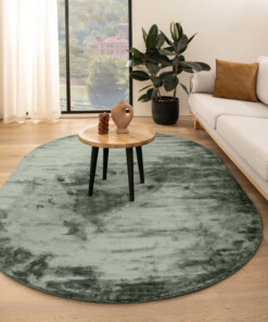 Tappeti ovali in viscosa - Pearl Petrolio