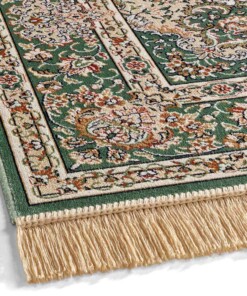 Tappeto persiano - Regal Valentina verde - close up, thumbnail