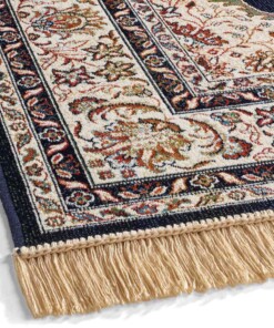 Tappeto persiano - Regal Victor blu scuro - close up, thumbnail