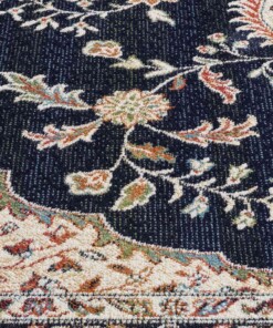 Tappeto persiano - Regal Victor blu scuro - close up, thumbnail