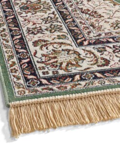 Tappeto persiano - Regal Victor verde - close up, thumbnail