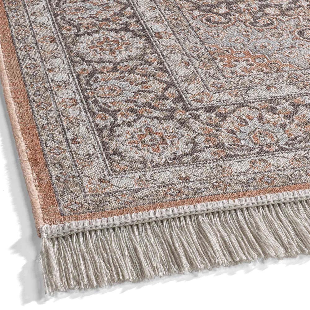 Tappeto passatoia persiano - Regal Lucian grigio/terra - close up Tappeto passatoia persiano - Regal Lucian grigio/terra - close up