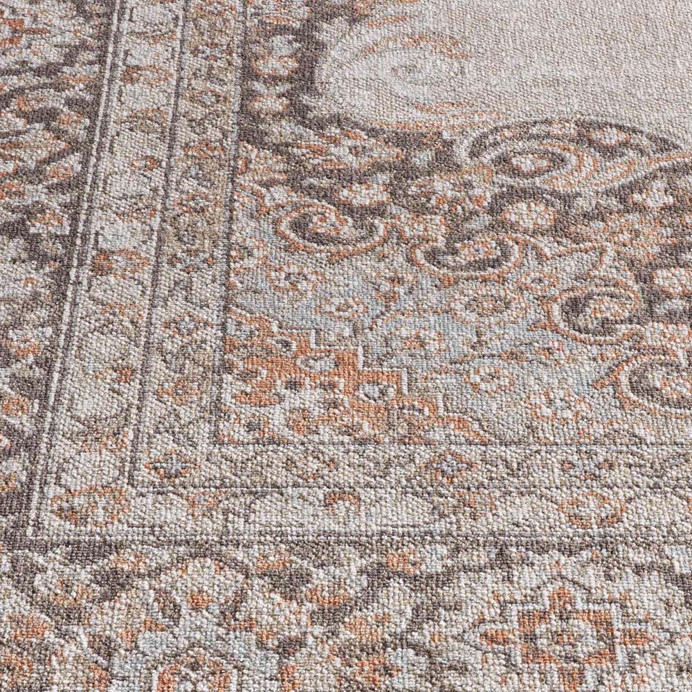 Tappeto passatoia persiano - Regal Lucian grigio/terra - close up Tappeto passatoia persiano - Regal Lucian grigio/terra - close up