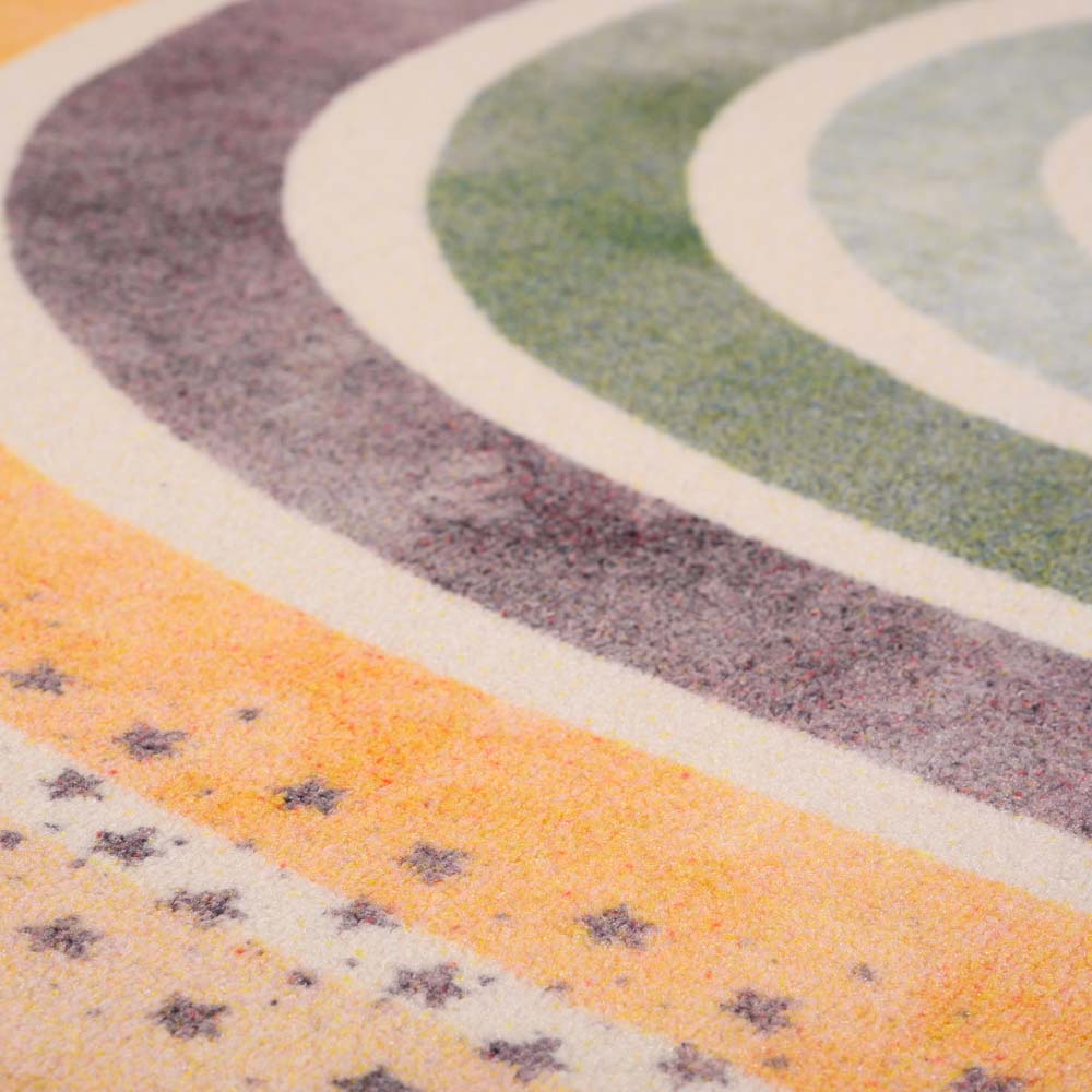 Tappeto bambini arcobaleno - Joy crema - close up Tappeto bambini arcobaleno - Joy crema - close up