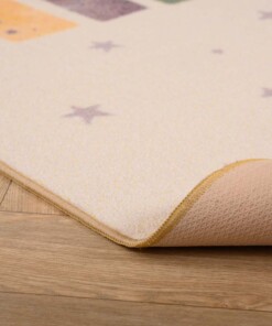 Tappeto bambini arcobaleno - Joy crema - close up, thumbnail Tappeto bambini arcobaleno - Joy crema - close up, thumbnail