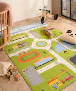 Tappeto gioco bambini - Joy verde - sfeer