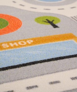 Tappeto gioco bambini - Joy grigio - close up, thumbnail
