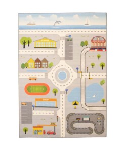 Tappeto gioco bambini - Joy grigio - overzicht