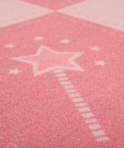 Tappeto bambini gatto - Joy rosa - close up, thumbnail