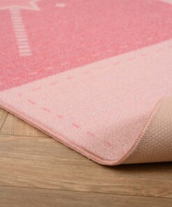 Tappeto bambini gatto - Joy rosa - close up, thumbnail