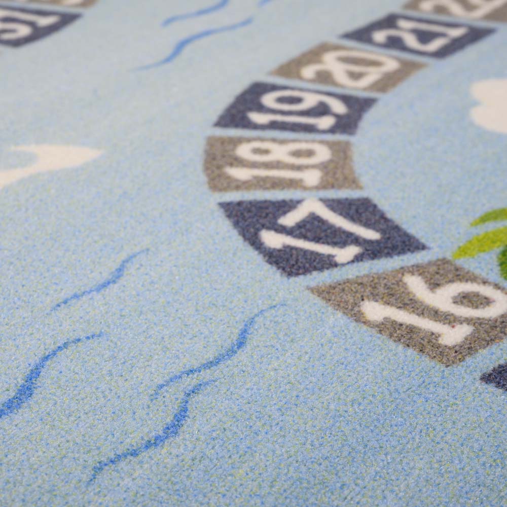 Tappeto bambini pirati - Joy blu - close up Tappeto bambini pirati - Joy blu - close up