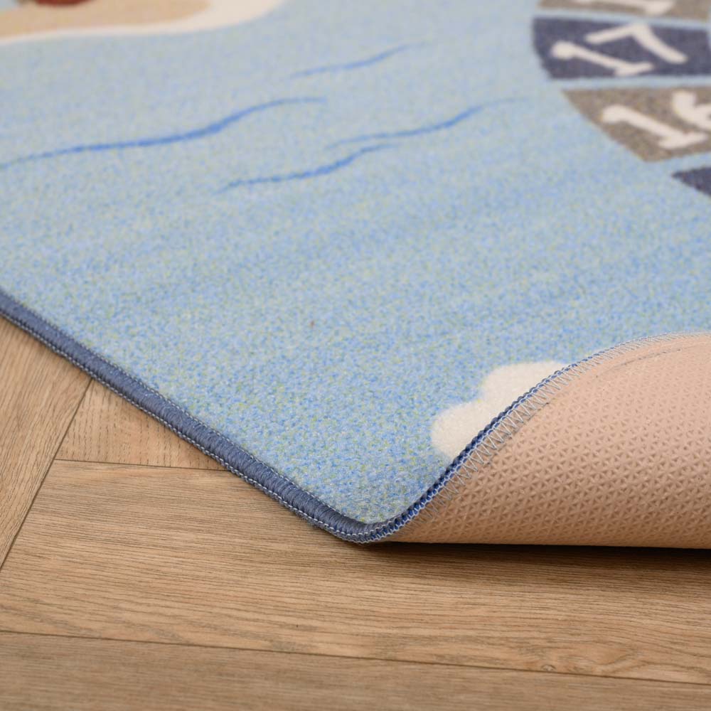 Tappeto bambini pirati - Joy blu - close up Tappeto bambini pirati - Joy blu - close up