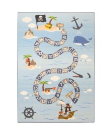 Tappeto bambini pirati - Joy blu - overzicht, thumbnail
