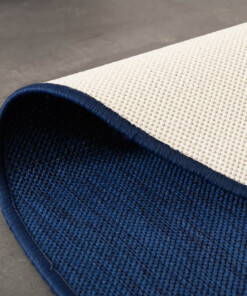 Tappeto da esterno rotondo a tinta unita - Flip Blu scuro - close up, thumbnail