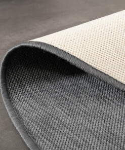 Tappeto da esterno rotondo a tinta unita - Flip Grigio - close up, thumbnail