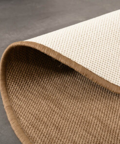 Tappeto da esterno rotondo a tinta unita - Flip Marrone chiaro - close up, thumbnail Tappeto da esterno rotondo a tinta unita - Flip Marrone chiaro - close up, thumbnail