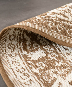 Tappeto da esterno rotondo Vintage - Flip Agnes Marrone Chiaro - close up, thumbnail Tappeto da esterno rotondo Vintage - Flip Agnes Marrone Chiaro - close up, thumbnail