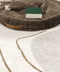 Tappeto pelo corto - Calm Waves beige - close up, thumbnail