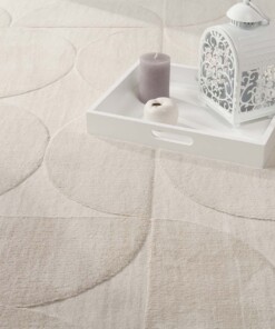 Tappeto morbido - Emily Circles crema - close up, thumbnail Tappeto morbido - Emily Circles crema - close up, thumbnail