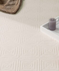 Tappeto morbido - Emily Diamond crema - close up